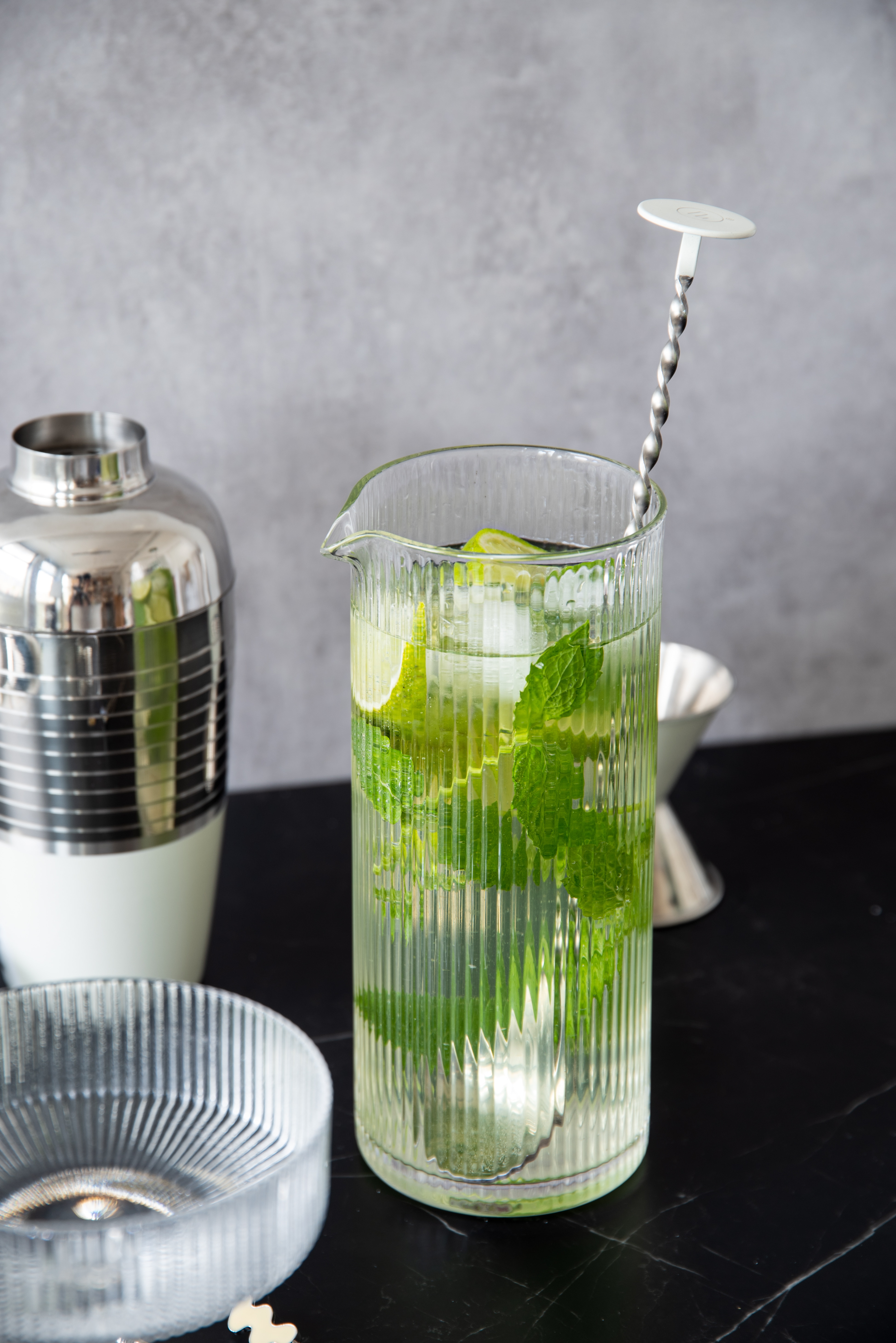 Glasskanne Ribbed